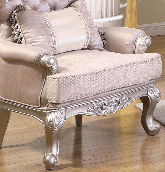 Daisy Traditional Style Chair in Pearl finish Wood