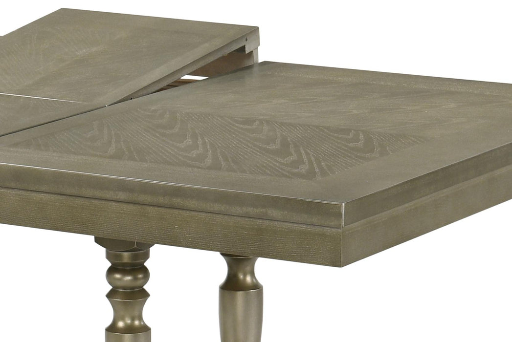 Eden Transitional Style Dining Table in Metallic finish Wood