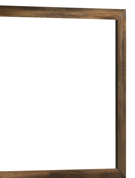 Yasmine Brown Modern Style Mirror in Espresso finish Wood