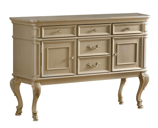 Miranda Transitional Style Dining Server in Gold finish Wood image