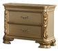 Miranda Transitional Style Nightstand in Gold finish Wood image