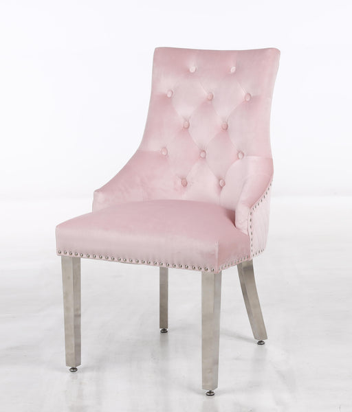 Leo Transitional Style Pink Accent Chair image