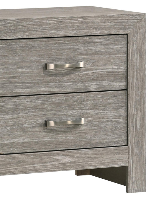 Yasmine White Modern Style Nightstand in Gray finish Wood