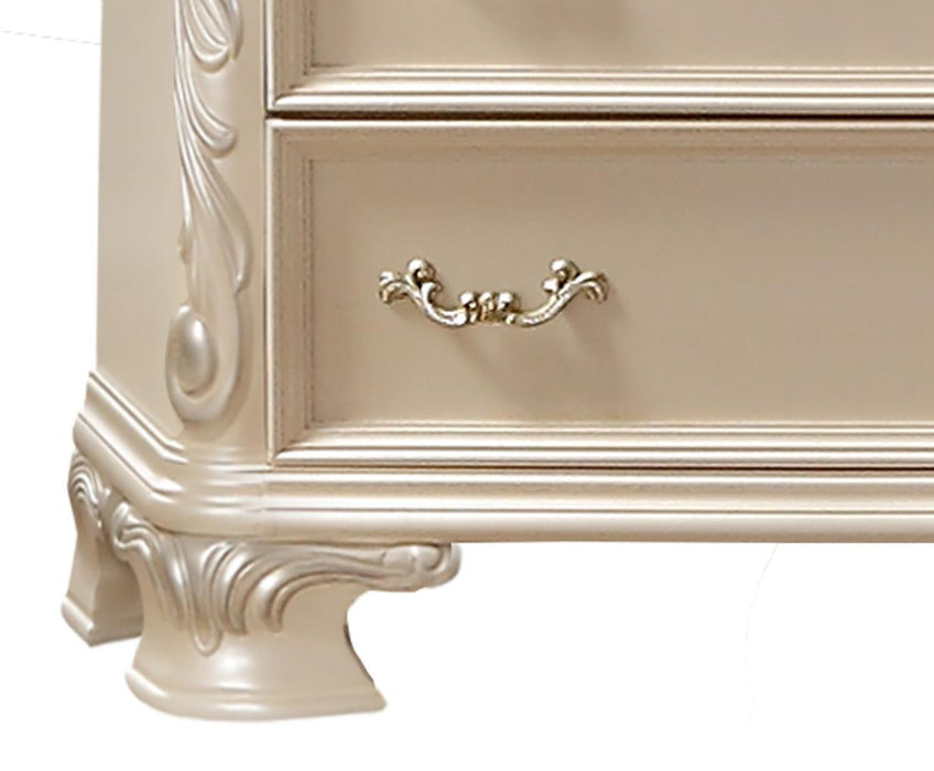 Victoria Traditional Style Chest in Off-White finish Wood