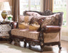 Phoenix Transitional Style Loveseat in Cherry finish Wood image