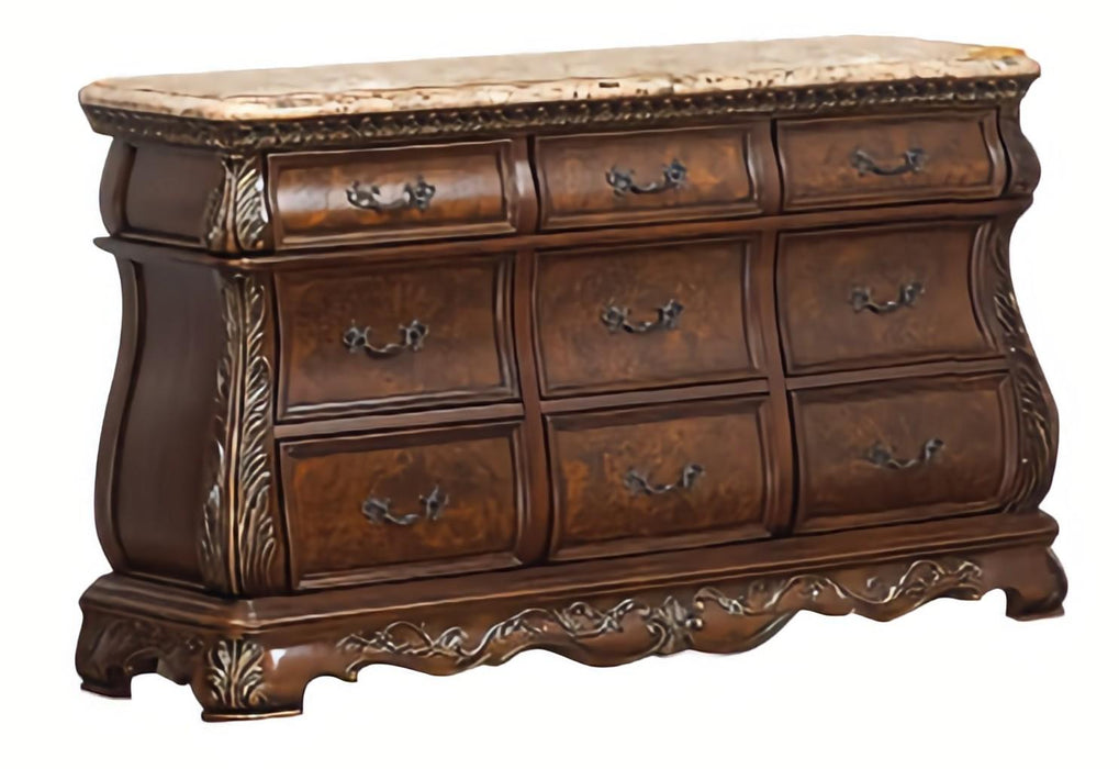 Cleopatra Traditional Style Dresser in Cherry finish Wood