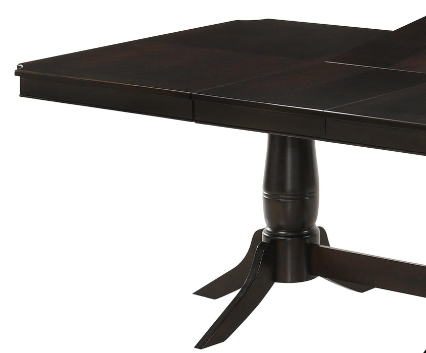 Windsor Contemporary Style Dining Table in Chocolate finish Wood