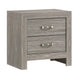 Yasmine White Modern Style Nightstand in Gray finish Wood image