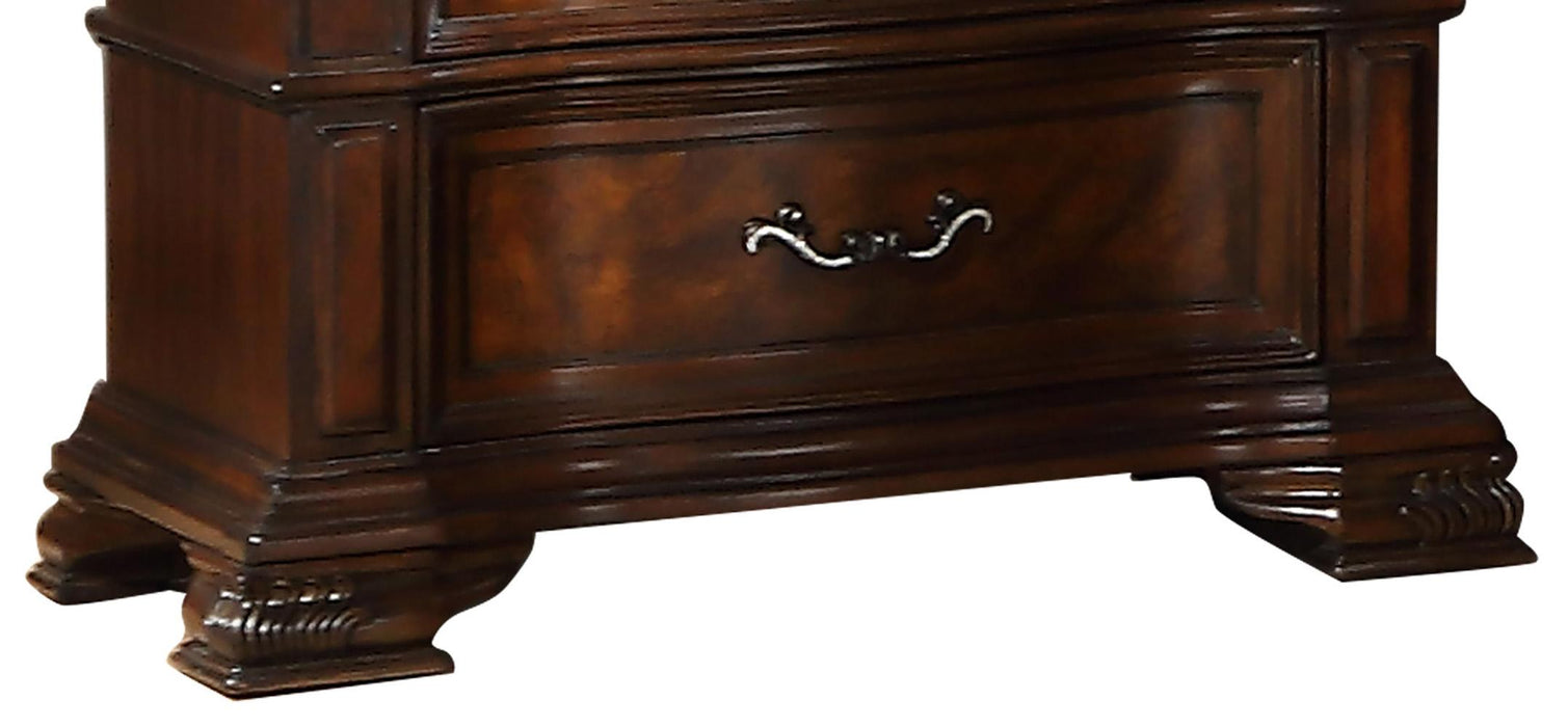 Santa Monica Traditional Style Nightstand in Cherry finish Wood