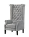 Bollywood Transitional Style Silver Accent Chair image