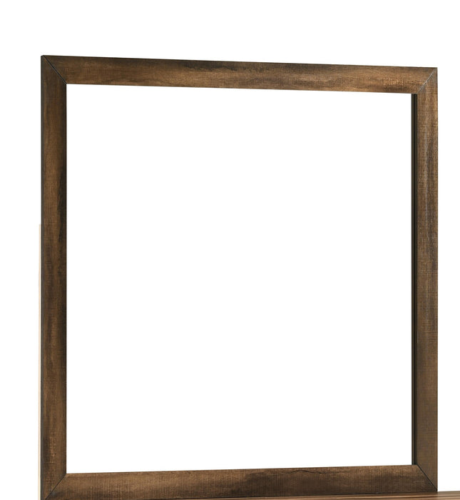 Yasmine Brown Modern Style Mirror in Espresso finish Wood image