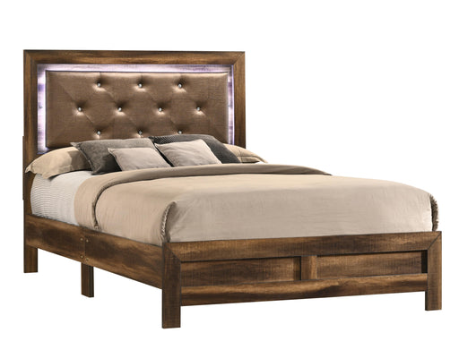 Yasmine Brown Modern Style King Bed in Espresso finish Wood image