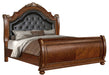 Viviana Traditional Style King Bed in Caramel finish Wood image