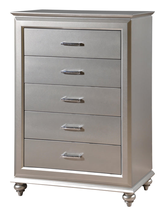 Alia Modern Style Chest in Silver finish Wood image