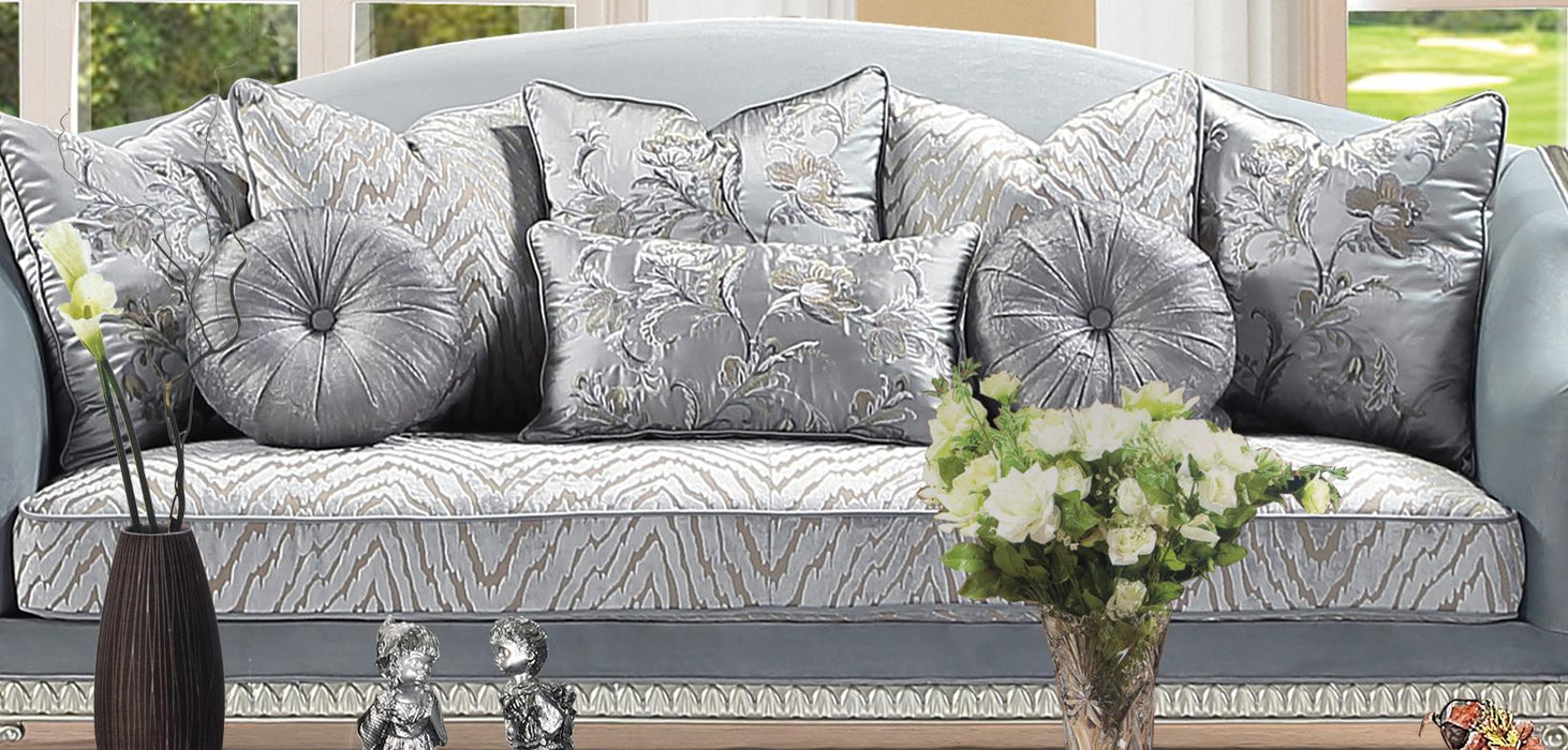 Venus Transitional Style Sofa in Silver finish Wood