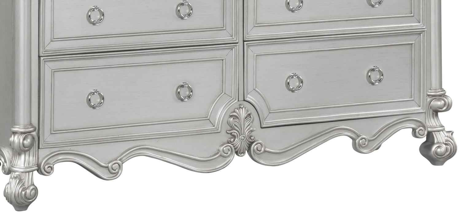 Adriana Transitional Style Dresser in Silver finish Wood