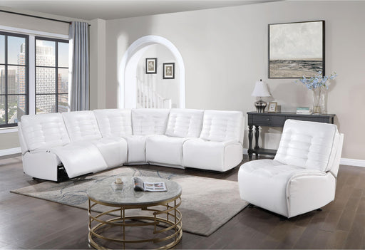 BUILD IT YOUR WAY U6066 BLANCHE WHITE 3 POWER SOFA - Brockton Furniture (Brockton, MA)