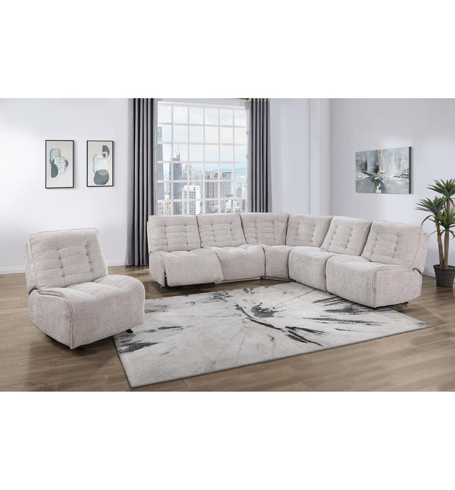BUILD IT YOUR WAY U6066 CREAM 4 SEATER (2 POWER) - Brockton Furniture (Brockton, MA)