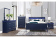 CHARLIE BLUE FULL BED GROUP WITH LED - Brockton Furniture (Brockton, MA)