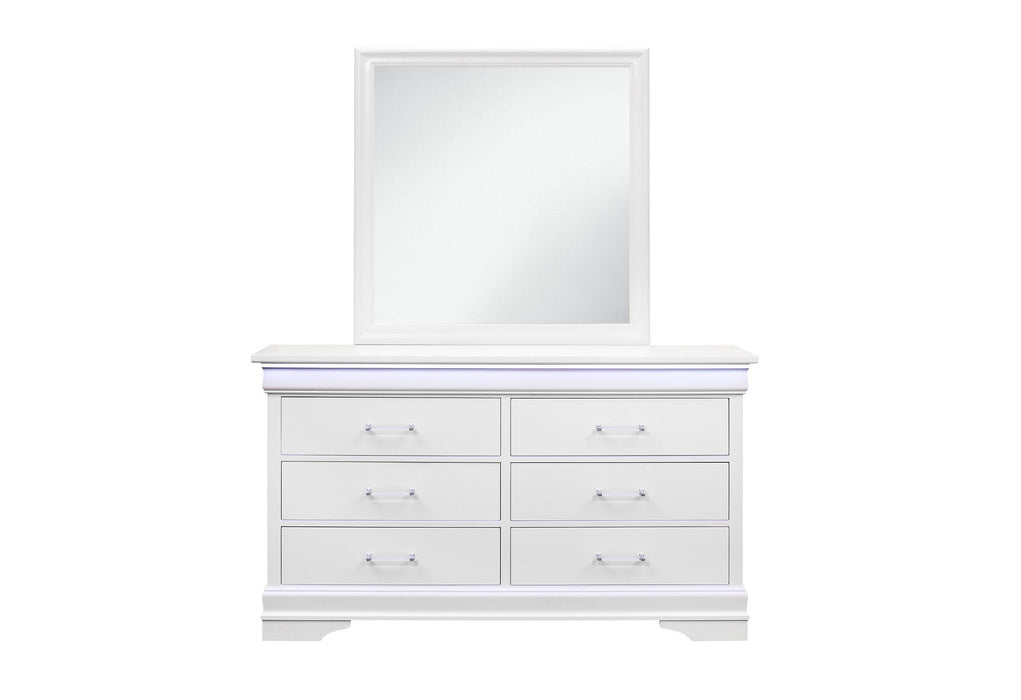 CHARLIE WHITE MIRROR - Brockton Furniture (Brockton, MA)