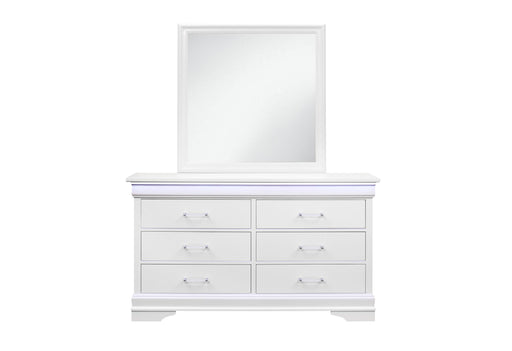 CHARLIE WHITE MIRROR - Brockton Furniture (Brockton, MA)