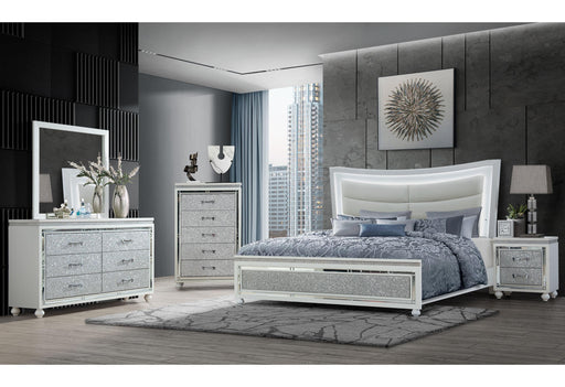 COLLETE WHITE KING BED GROUP - Brockton Furniture (Brockton, MA)