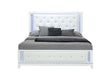 ALINA WHITE KING BED WITH LED - Brockton Furniture (Brockton, MA)