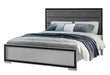 AMELIA GREY BLACK KING BED W/LED - Brockton Furniture (Brockton, MA)