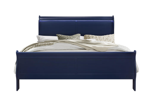 CHARLIE BLUE KING BED WITH LED - Brockton Furniture (Brockton, MA)