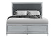 CALEB SILVER QUEEN BED WITH LED - Brockton Furniture (Brockton, MA)
