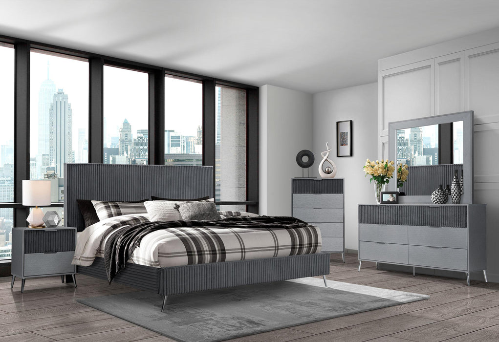 ENZO DARK GREY QUEEN BED GROUP