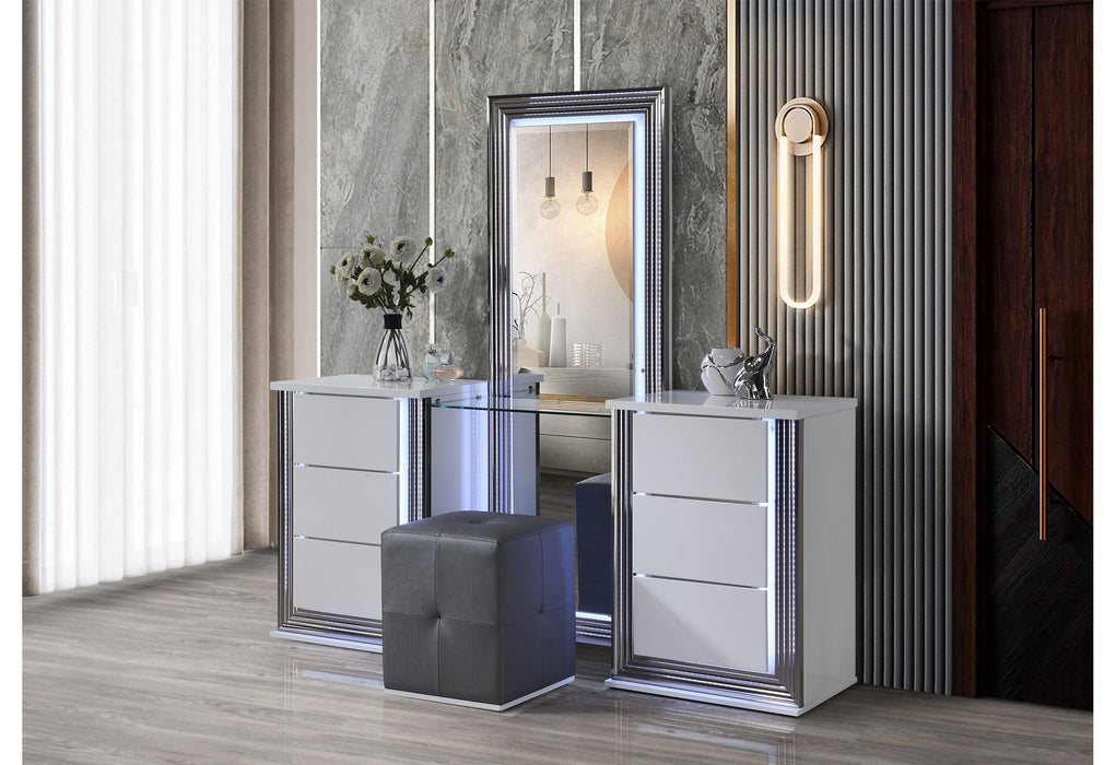 YLIME SMOOTH WHITE VANITY SET