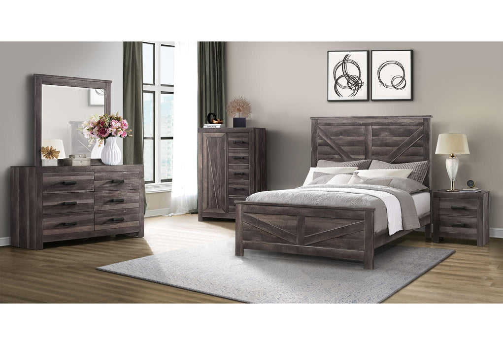 VISION DARK OAK QUEEN BED GROUP