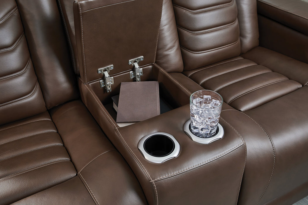 High Impact Power Reclining Loveseat with Console