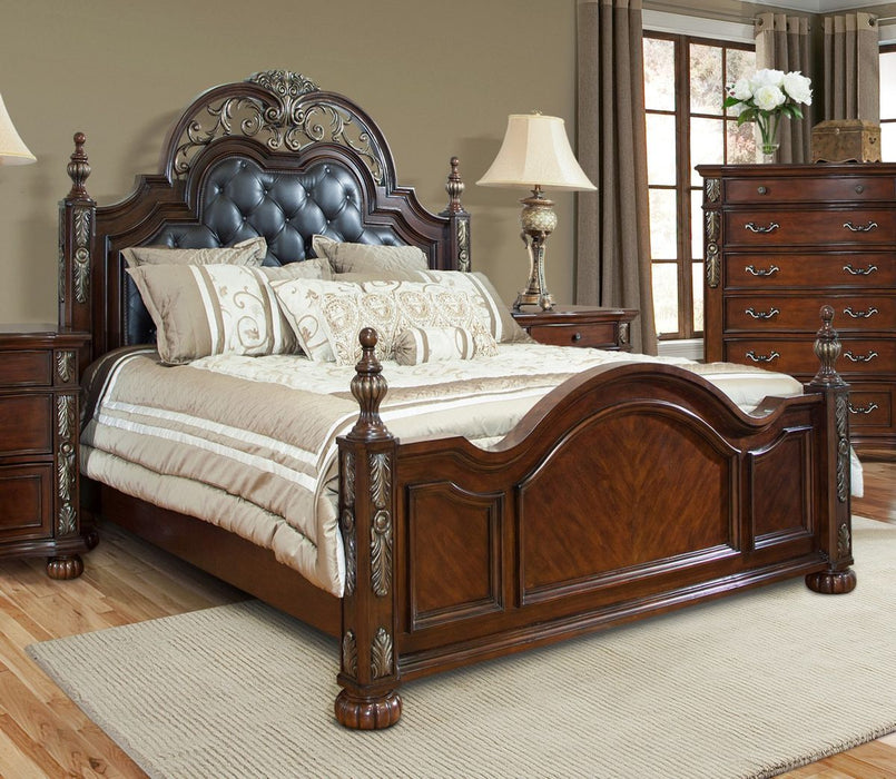 Cosmos Rosanna Queen Bed in Dark Cherry image